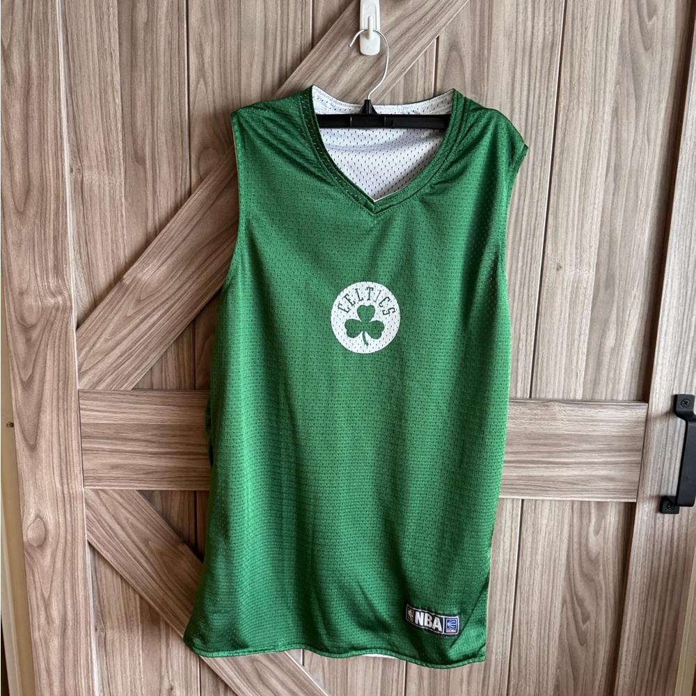 Green NBA Sleeveless Celtics reversible Jersey